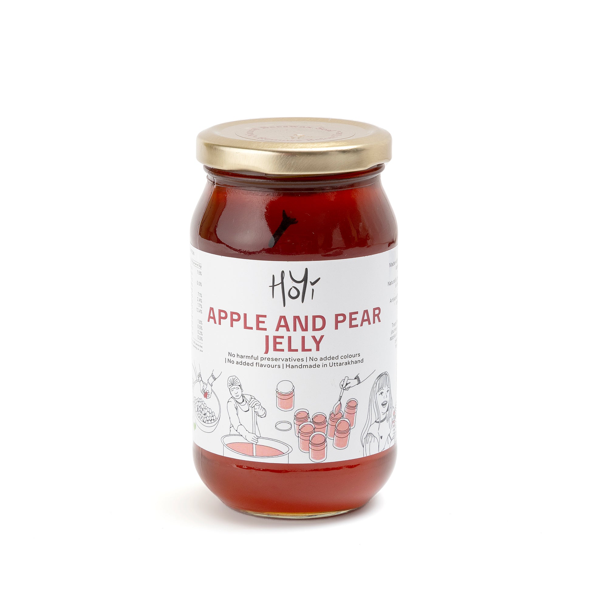 HoYi Apple & Pear Jelly (500gms) Handmade and Organic (Front)