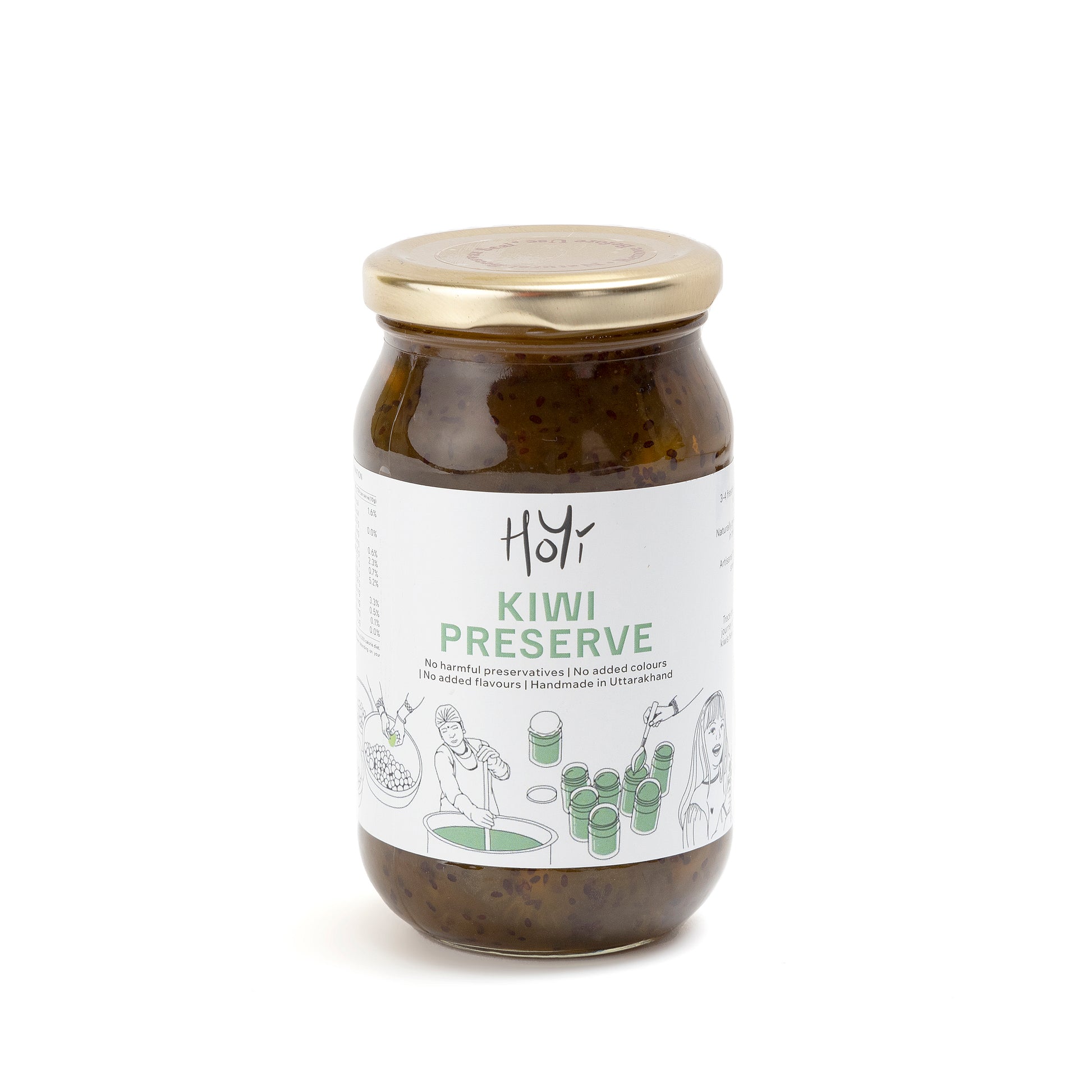 HoYi Kiwi Preserve 490gm Handmade and Organic (Front)