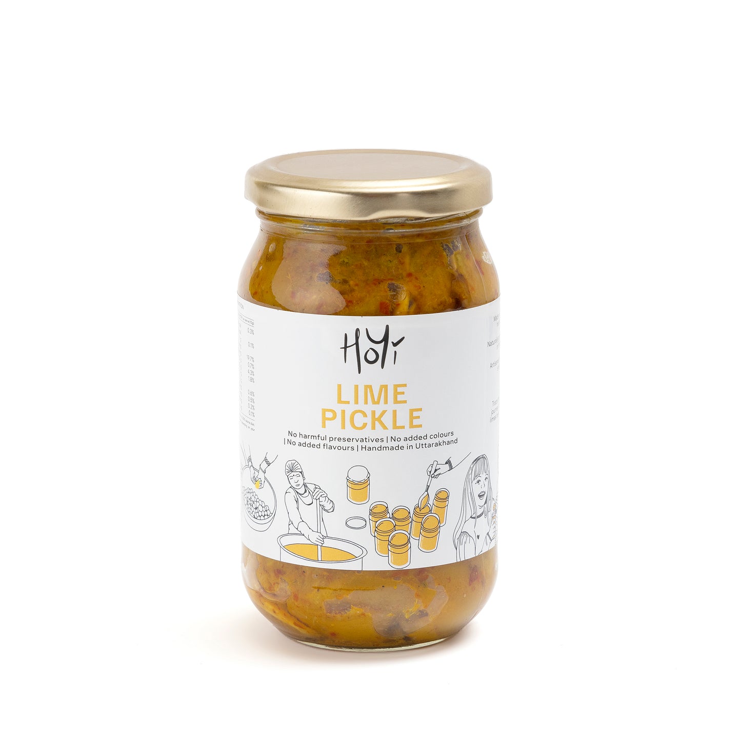 HoYi Lime Pickle (400gms) Handmade and Organic (Front)