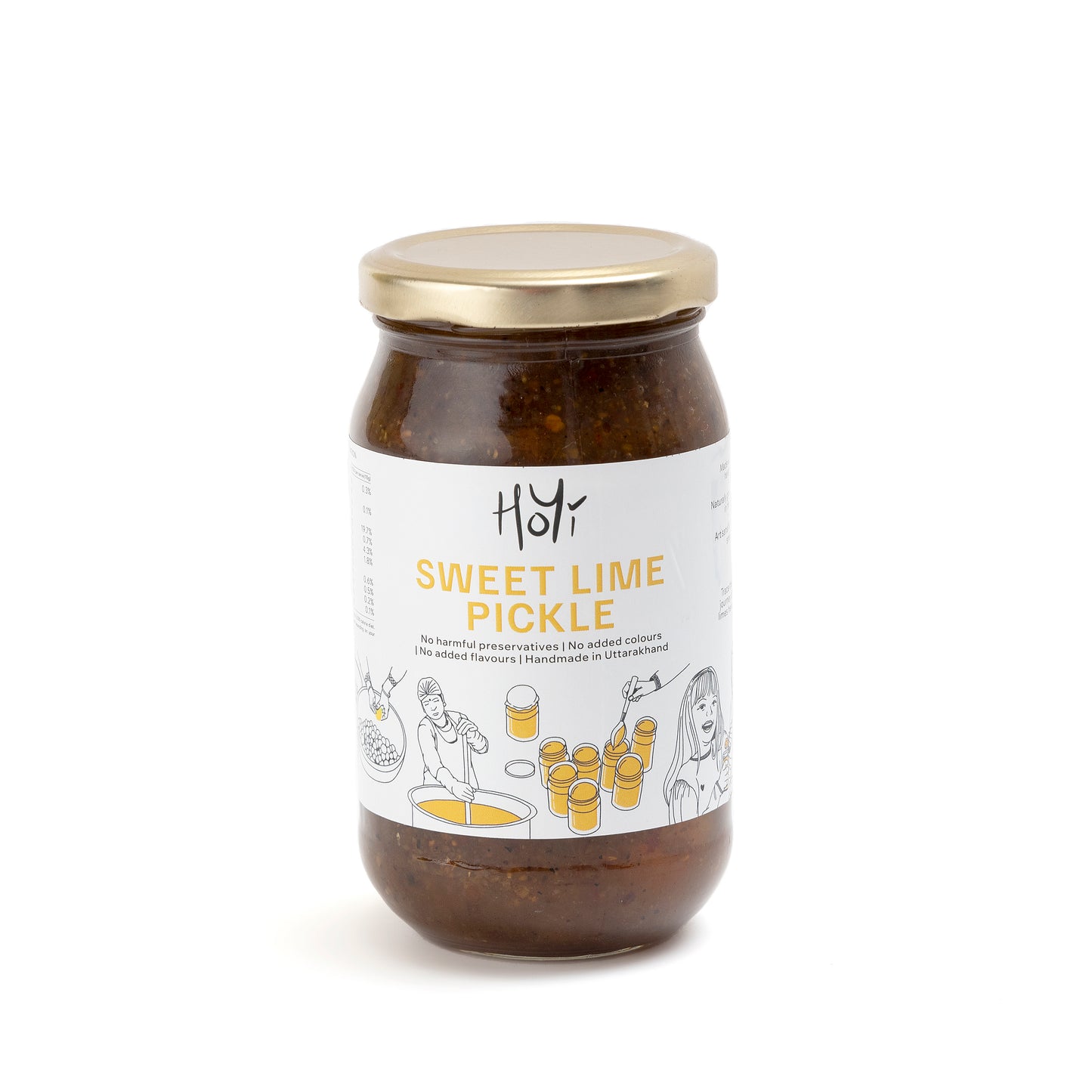 HoYi Sweet Lime Pickle (500gms) Handmade and Organic (Front)