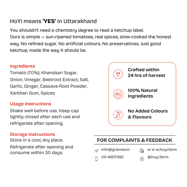 HoYi Tomato ketchup - Ingredients