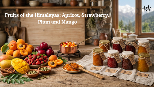 Fruits of the Himalayas: Apricot, Strawberry, Plum and Mango