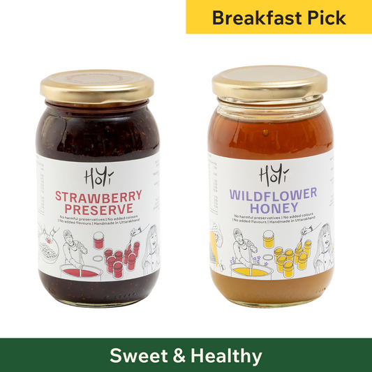 HoYi combo with Strawberry Preserve and Wildflower Honey