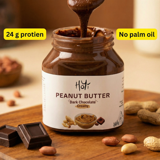 Jar of HoYi Dark Chocolate Peanut Butter - Creamy

