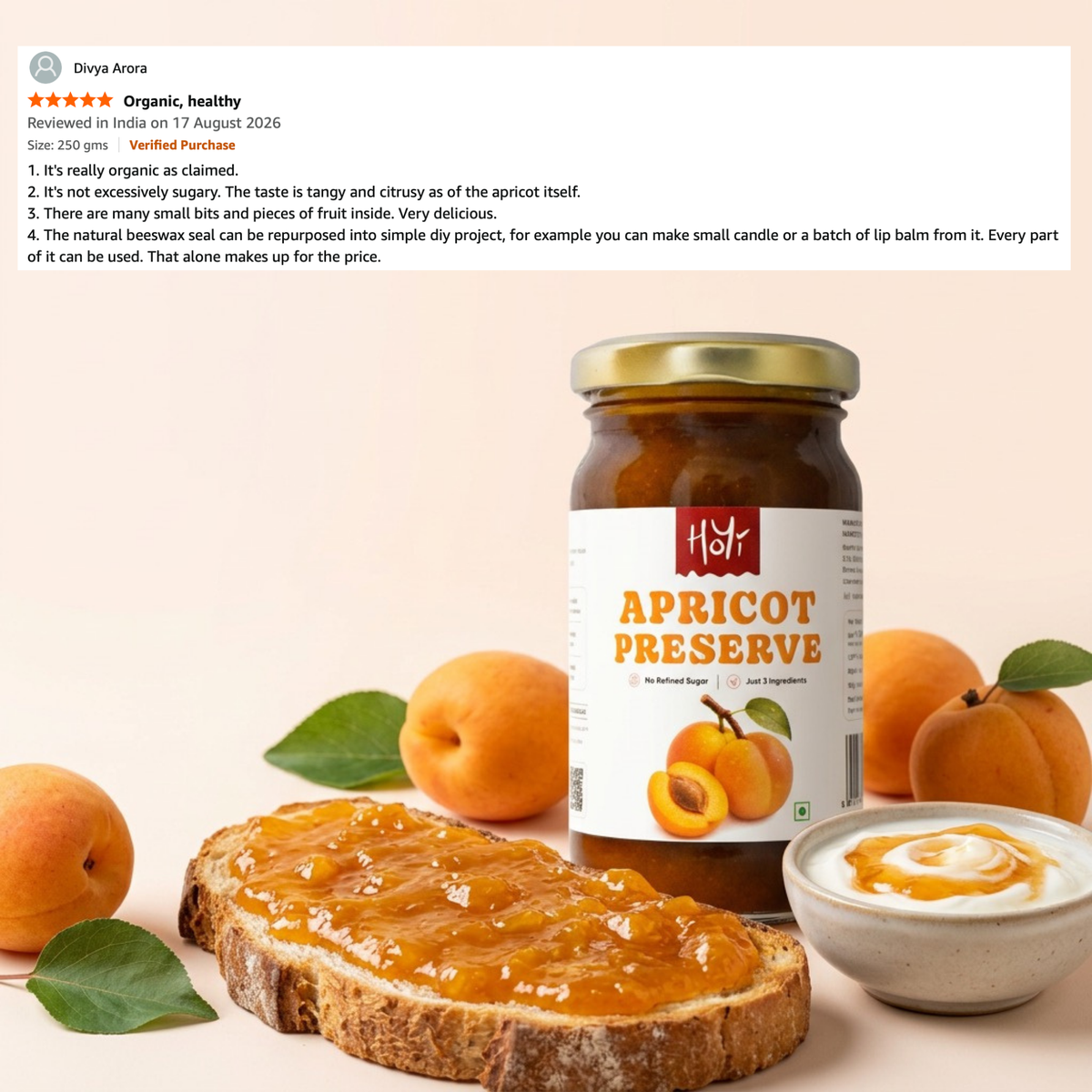 Apricot Preserve - Tart Himalayan Apricots