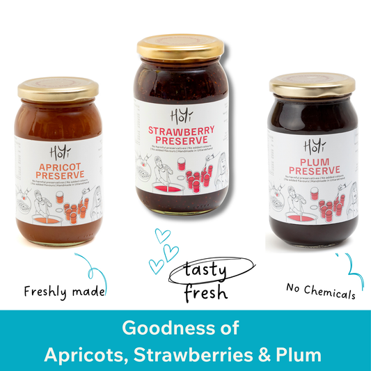 Bestseller Preserves - Strawberry, Apricot and Plum