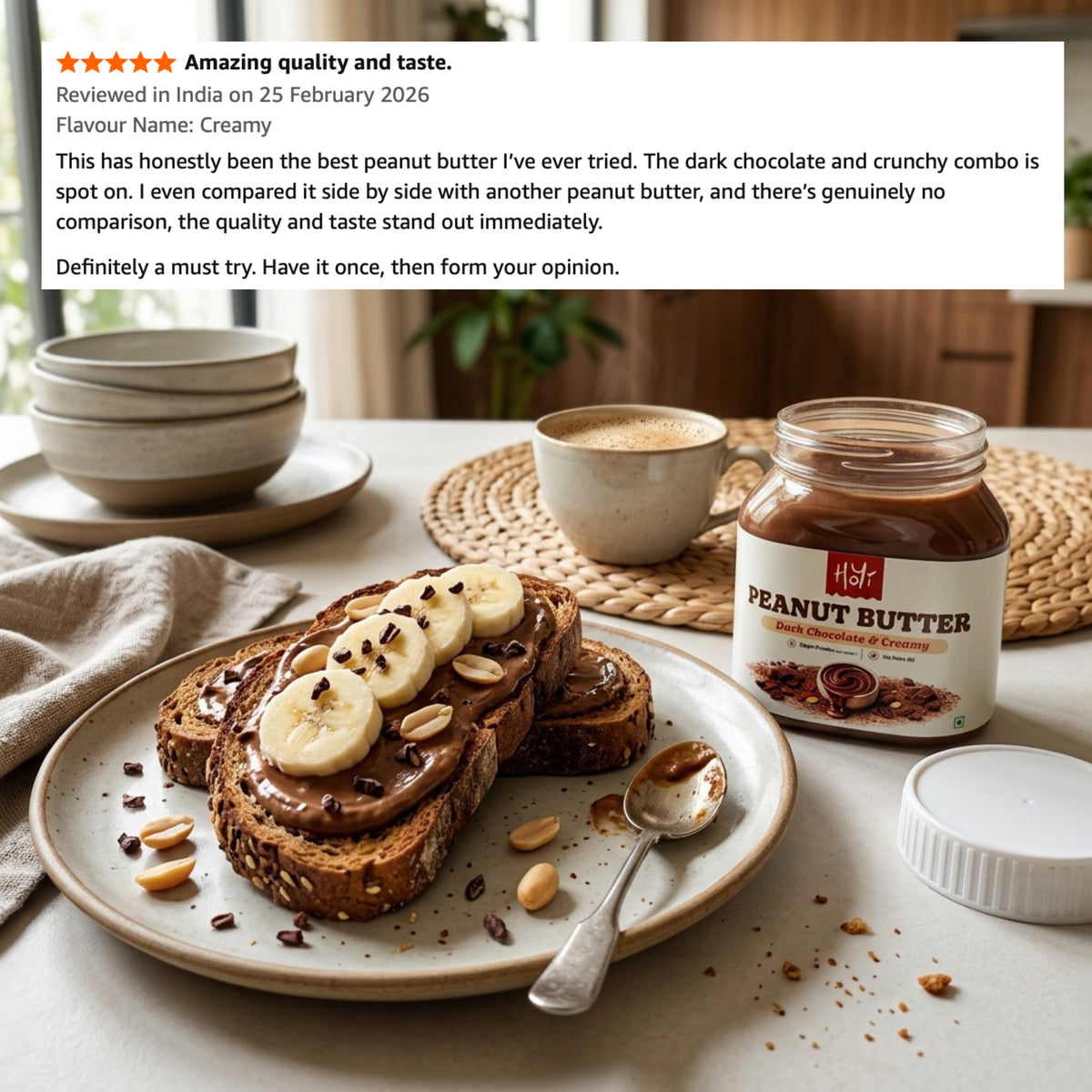 Dark Chocolate Peanut Butter - Creamy (325 g)