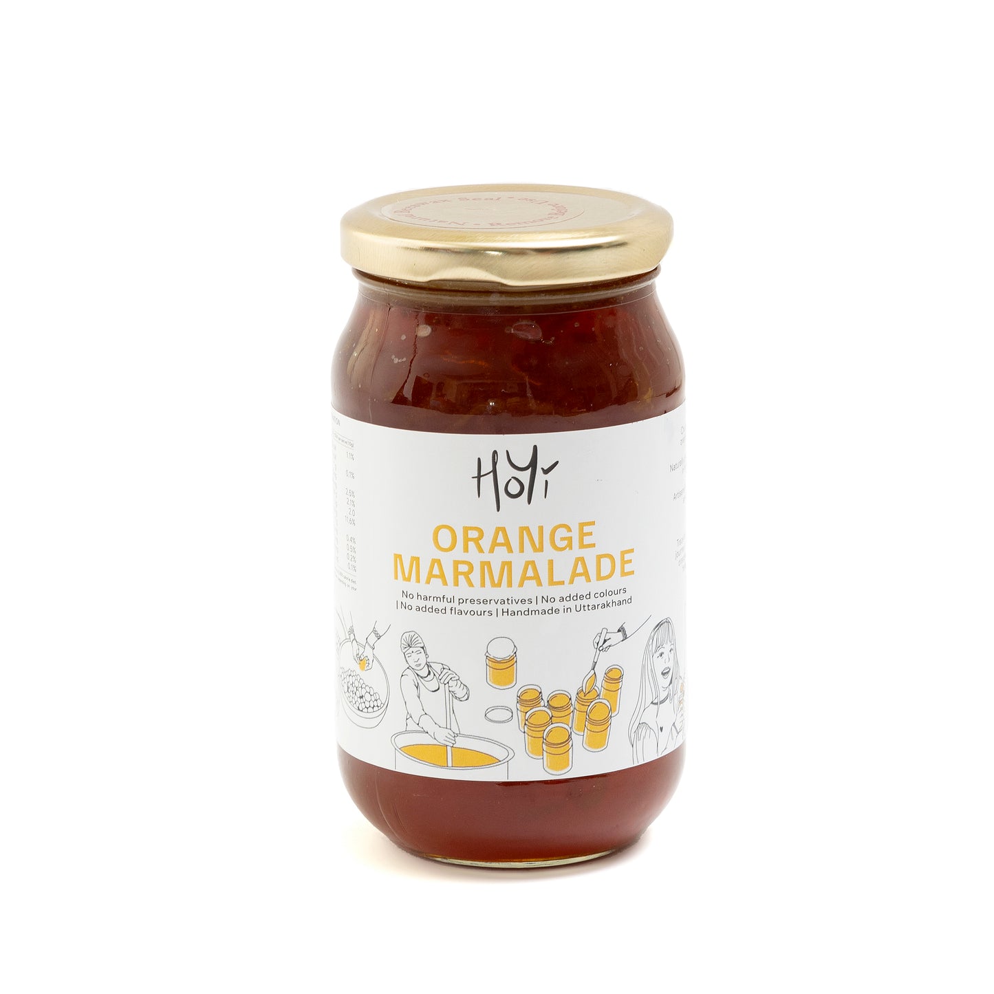 HoYi Orange Marmalade (500gms) Handmade and Organic (Front)