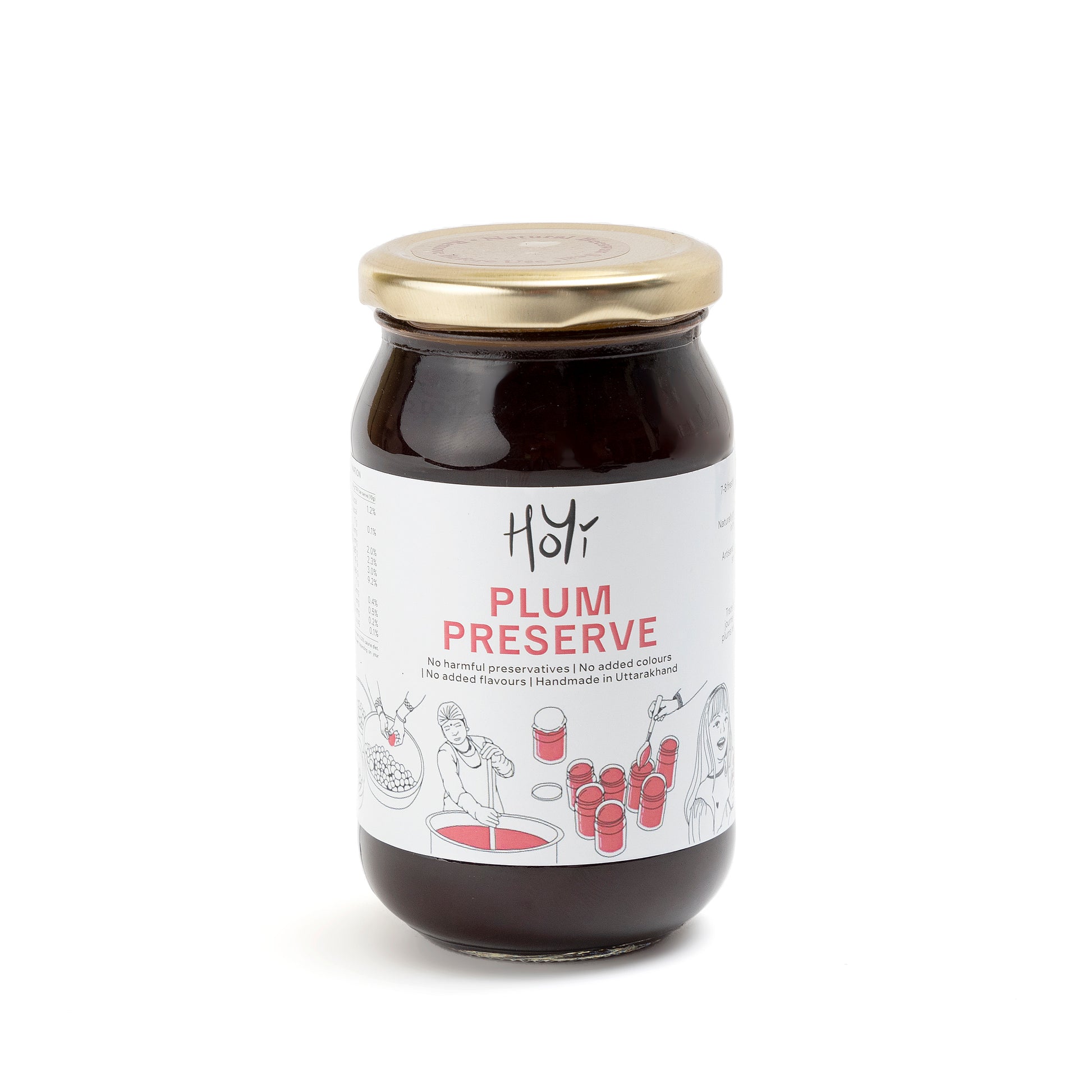 HoYi Plum Preserve (470gms) Handmade and Organic (Front)