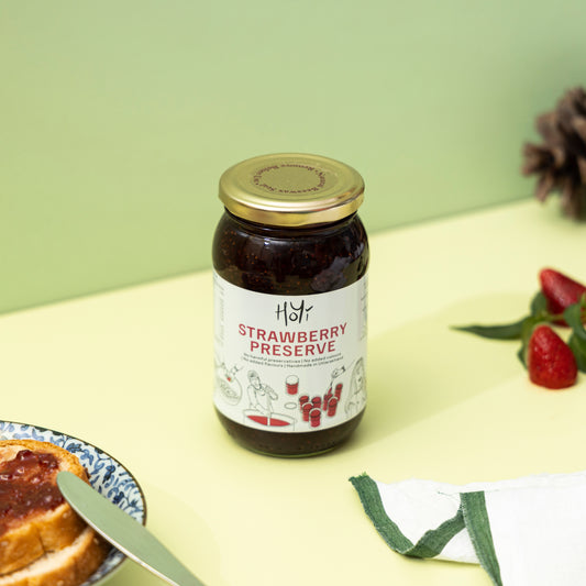 HoYi Strawberry Preserve (480gms) Handmade and Organic (No Refined Sugar)