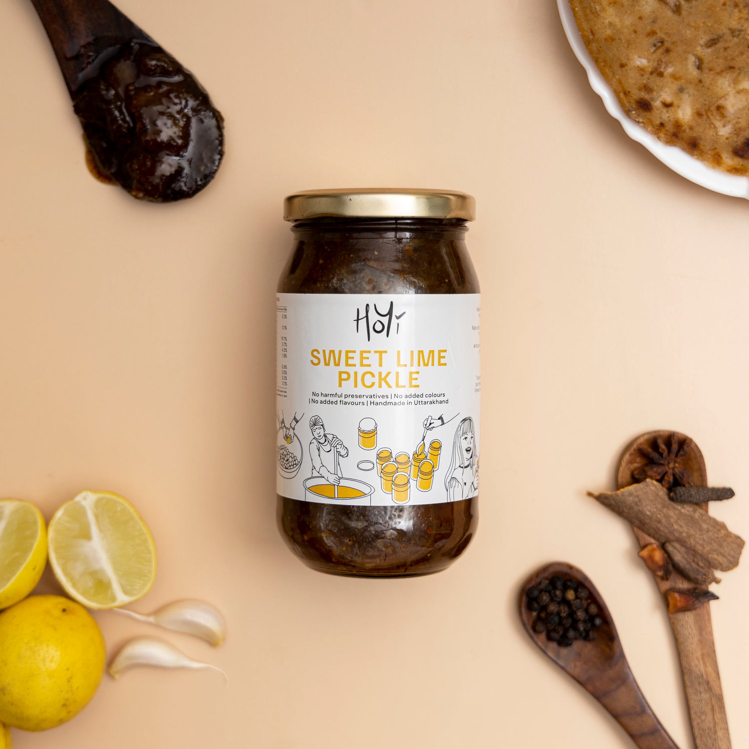 HoYi Sweet Lime Pickle (500gms) Handmade and Organic (Creative)