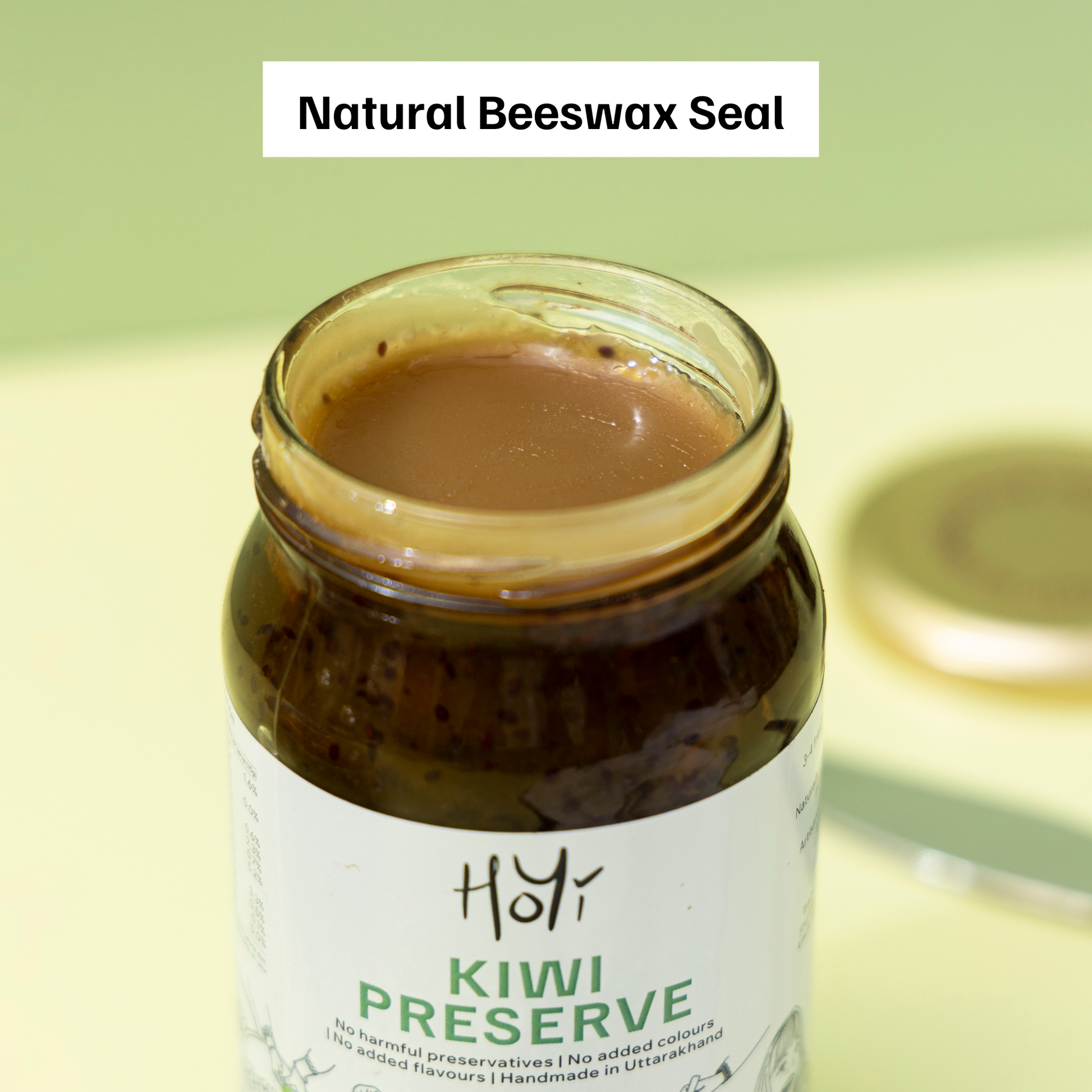 HoYi Kiwi Preserve 490gm Handmade and Organic (Naturally sealed using beeswax)