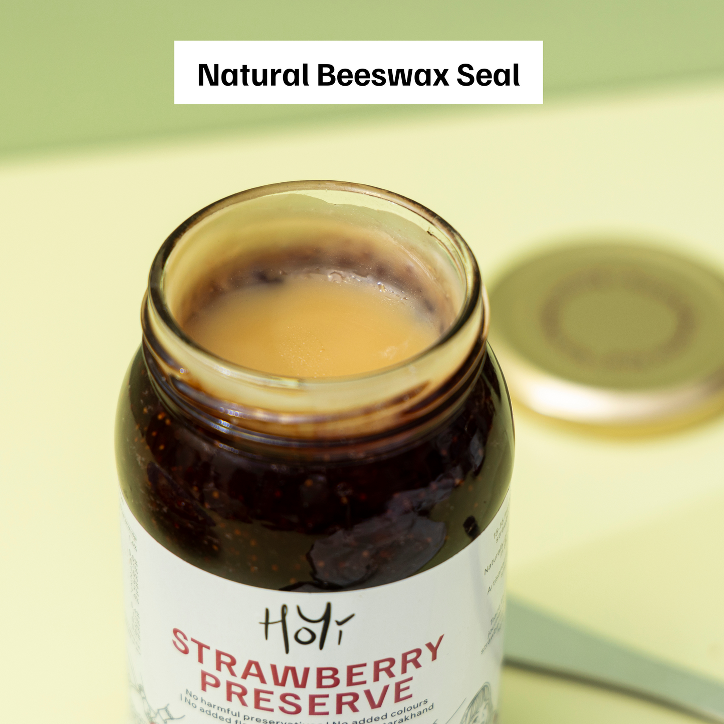 HoYi Strawberry Preserve (480gms) Handmade and Organic (Naturally sealed using beeswax)