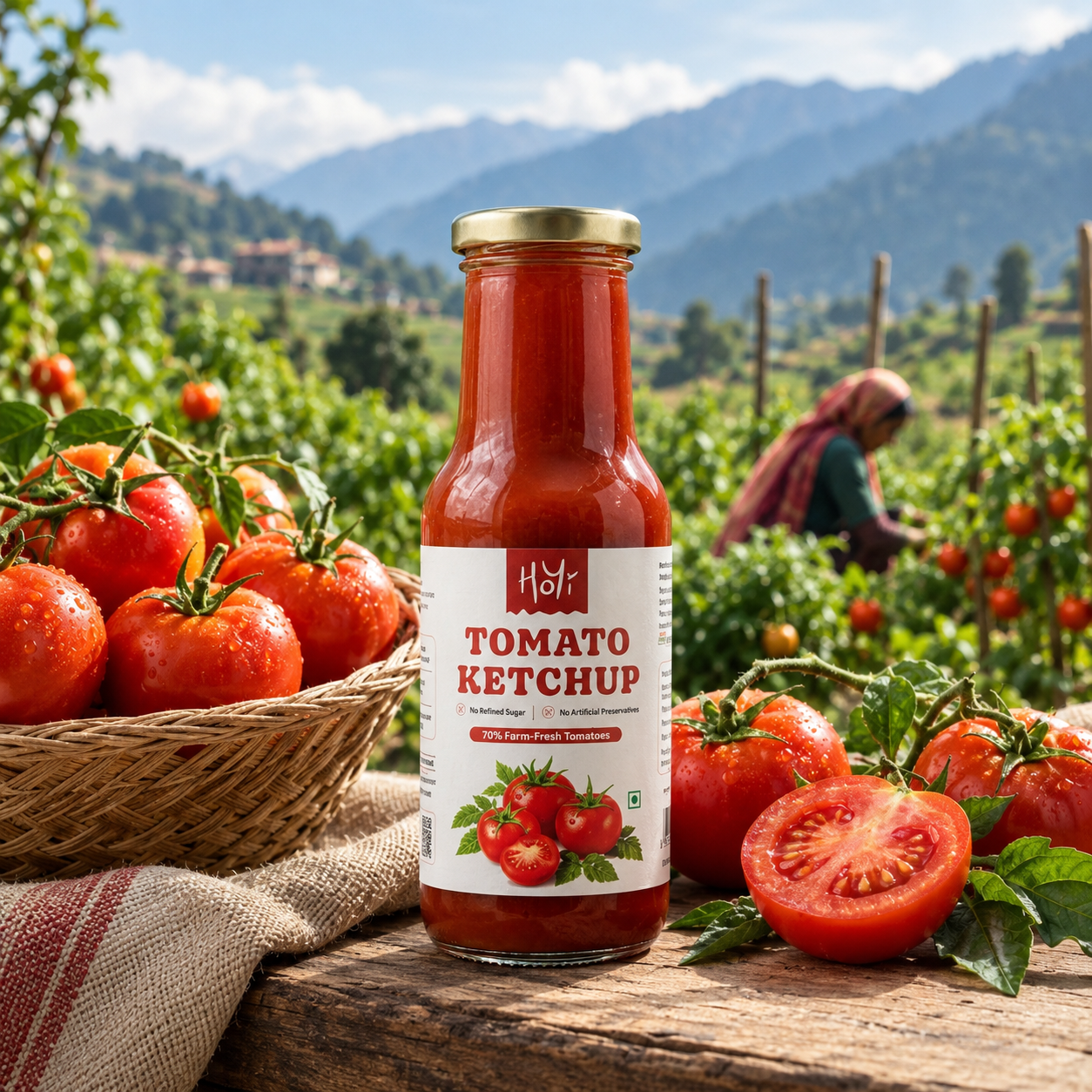 HoYi Tomato Ketchup made with Himalayan farm fresh tomatoes
