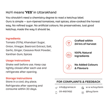 HoYi Tomato ketchup - Ingredients 