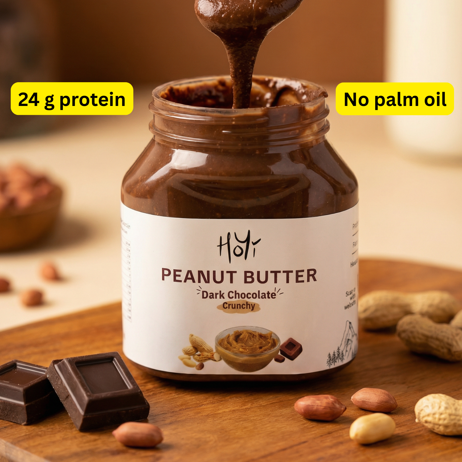 HoYi dark chocolate peanut butter_Crunchy_24 G protein