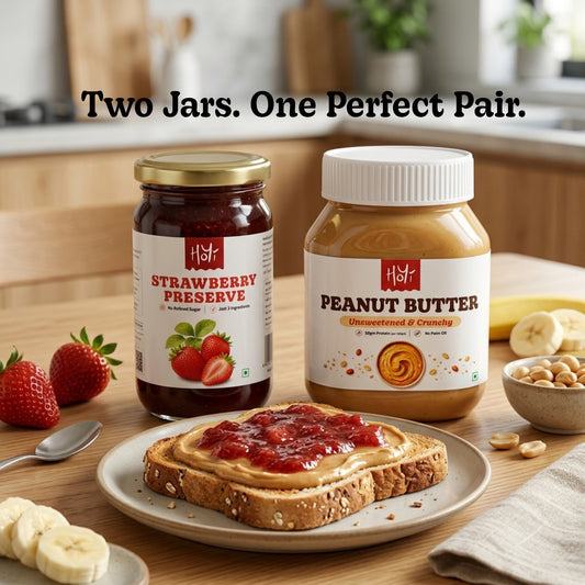 Peanut Butter (Unsweetened) & Strawberry Preserve Combo (PB&J Combo)
