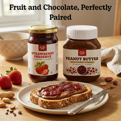 Strawberry Preserve + Dark Chocolate Peanut Butter Combo