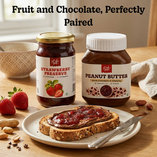 Strawberry Preserve + Dark Chocolate Peanut Butter Combo