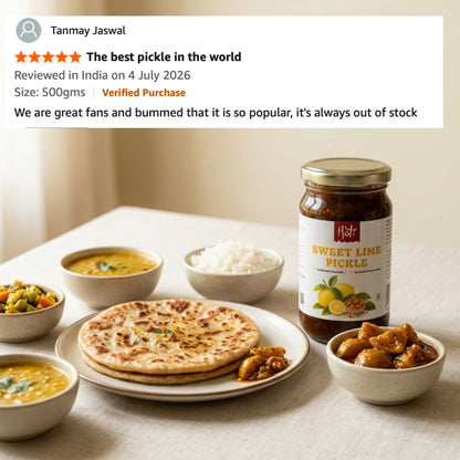 Sweet Lime Pickle - Traditional recipe, freshly crushed spices