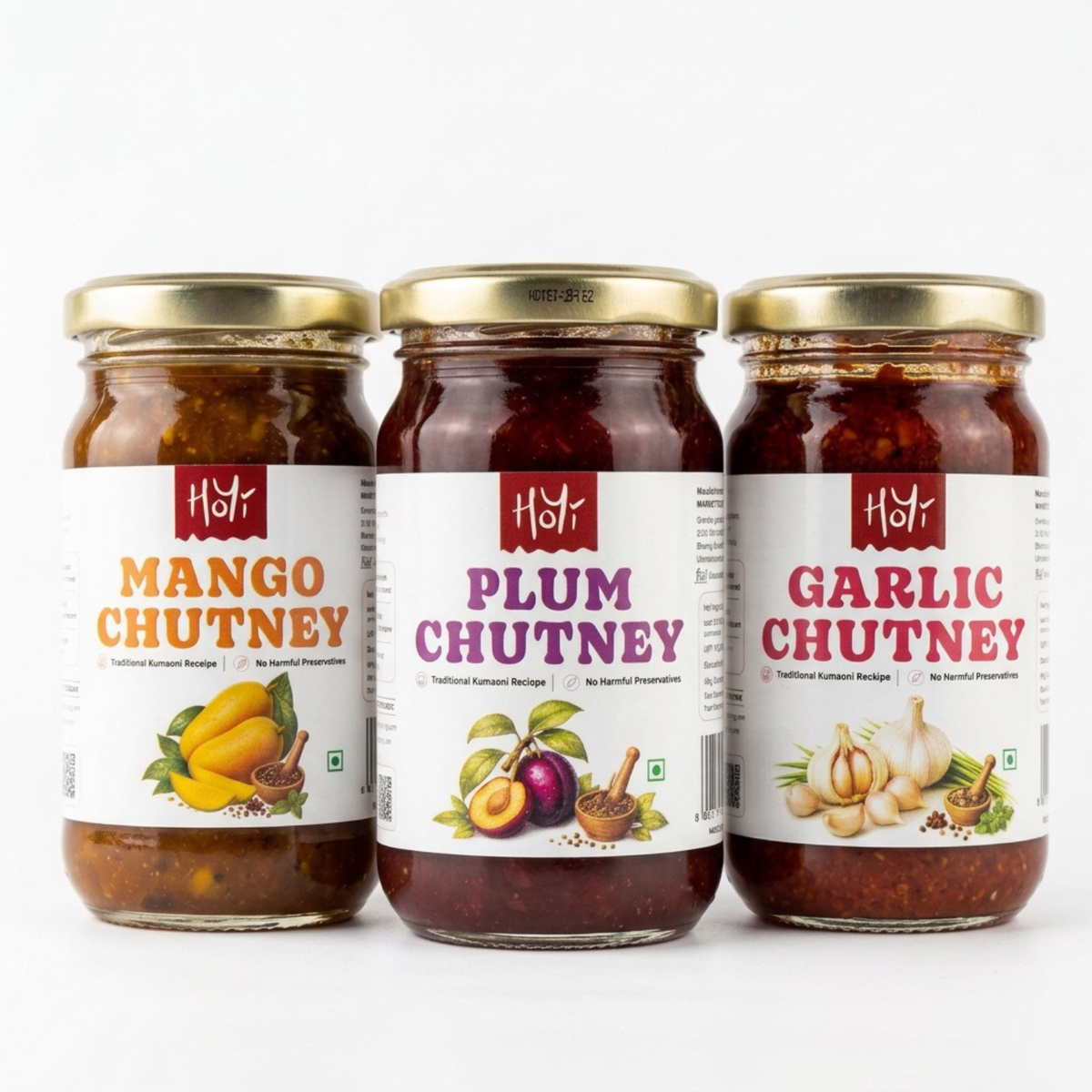 Sweet, Tangy & Hot Chutney Combo - Pack of 3