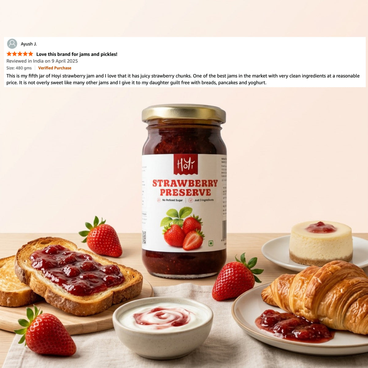 Strawberry Preserve - With fresh juicy chunks